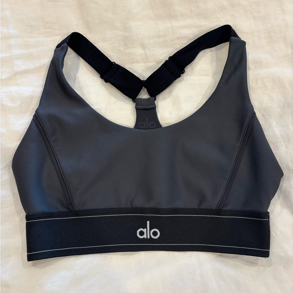 ALO Yoga Charcoal Sports Bra size Small